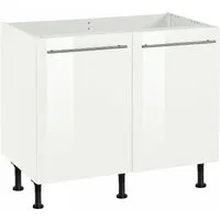 OPTIFIT Spülenschrank Bern 100 cm breit, mit 2 Türen, höhenverstellbare Füße, mit Metallgriffen