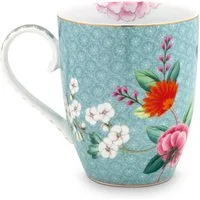 PiP Studio Becher Blushing Birds Henkelbecher blue 0,35 l, Porcelain, Mug Large Blushing Birds Blue 350ml