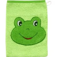 Wörner Waschhandschuh Kinder-Waschhandschuh "Frosch", Walk-Frottier Uni