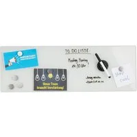 relaxdays Memoboard Magnettafel Glas