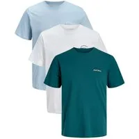 Jack & Jones Print-Shirt (Spar-Set, 3er-Pack) mit Logodruck, aus Baumwolle