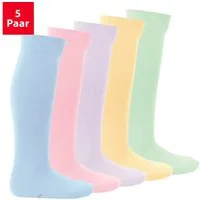 Footstar Langsocken EVERYDAY! 5 Paar Kinder Kniestrümpfe Lange Socken für Mädchen & Jungen