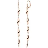 JOBO Paar Ohrhänger Spirale, 925 Silber roségold vergoldet