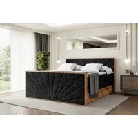 ALTDECOR Boxspringbett LOLLI6-Z KING (Multipocket-Matratze H4, H3 Matratze Bonellfederung, Topper, Kopfteil), Doppelbett mit Fußteil