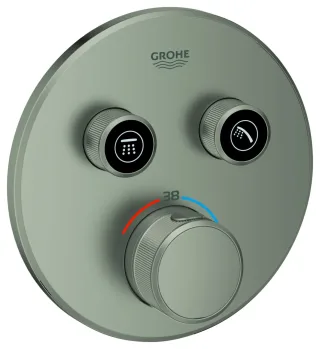GROHE Thermostat Grohtherm SmartControl 29119 rund 2 ASV satin steel, 29119MS0 29119MS0
