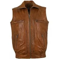 Maddox Lederweste Maddox - Herren Lederweste Lammnappa cognac