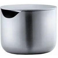 blomus Zuckerdose -BASIC- Edelstahl Zuckerdose: Zeitloses Design & praktische Öffnung, Edelstahl, Edelstahl, Spülmaschinengeeignet, 100 ml, Rund, Praktische Löffelöffnung