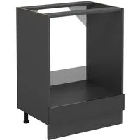 Vicco Herdumbauschrank R-Line, Anthrazit Hochglanz/Anthrazit, 60 cm ohne Arbeitsplatte (1-St)