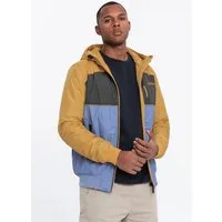 OMBRE Allwetterjacke Leichte farbige Herren-Sportjacke mit Fleece