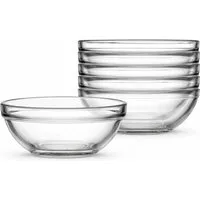 van Well Schale Chefs, 6 Stück, Glas, (Set, 6-tlg), stapelbar, spülmaschinen- und mikrowellengeeignet