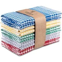 Laynenburg Geschirrtuch 10er Set Premium Geschirrtücher aus Baumwolle 45x65 cm fusselfrei, (10-tlg), Küchentücher fusselfrei & modern Vintage Küchenhandtücher