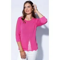 Passioni Kurzarmpullover mit Spitze-Detail