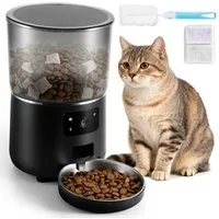 BlingBin Futterautomat 4L Intelligenter Katzenfutter Automat, 2.4G WiFi Futterspender Katze, mit APP Video Audio Nachtsicht, Katzenfutter Automat mit Edelstahlnapf