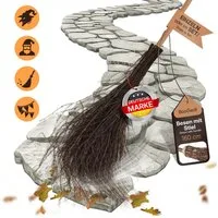 BooGardi Rechenbesen Reisigbesen Hexenbesen, (1-tlg), Kehrbesen Fegebesen Dekobesen Halloween Fasching Carneval Deko