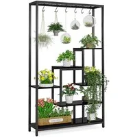 Tribesigns Blumenständer 5 Ebenen Pflanzenregal mit 10 S-Haken