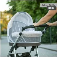 Windhager Kinderwagen-Insektenschutz für Buggy oder Babyschale, Fliegengitter Licht- und Luftdurchlässig (1 St), Mückennetz feinmaschig mit Gummizug, 130 x 70 x 33 cm, anthrazit