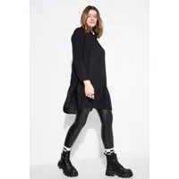 Studio Untold Longbluse Long-Hemdbluse Boxy Fit Modal Hemdkragen Langarm
