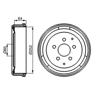 Bosch Bremstrommel VW Transporter T3