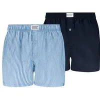 Levi's® Webboxer LEVIS MEN WOVEN BOXER 2P (2er Pack) mit Eingriff, Baumwolle, weites Bein