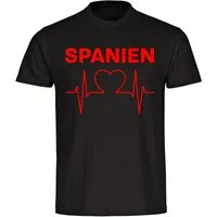 multifanshop T-Shirt Herren Spanien - Herzschlag - Männer