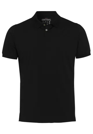 pure - Pure Functional Polo slim fit Halbarm schwarz - Gr. - M