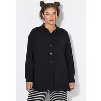 Studio Untold Hemdbluse Hemdbluse oversized Krepp Langarm