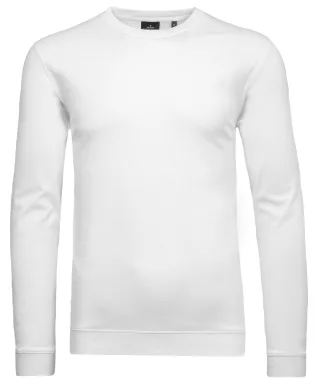 RAGMAN - Pima Langarmshirt Rundhals mit Bündchen Weiss - Gr. - L