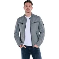Engbers Lederjacke Herren Lederjacke regular, Taubenblau