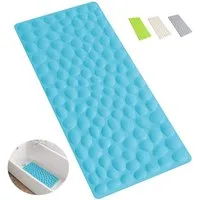 SURFOU Badematte Badewannenmatte rutschfest, Antirutschmatte für Badewanne, Badematte, Maschinenwaschbar, Naturkautschuk, Rechteck 40*80cm, Duschmatte rutschfest mit Saugnäpfen, 100% BPA-frei, schimmelresistent