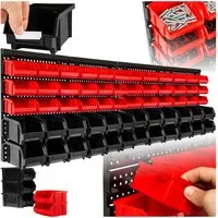 tectake Regal 2er Set Wandregal Stapelboxen, 2er Set 2-tlg., 62-teilig