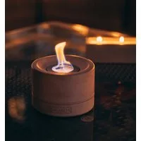 GRAURAUM Tischfeuer 'Tilda' Ethanol Tischkamin (14,5cm), Tischfeuerstelle, Dekokamin, Betonsockel, Rund