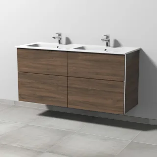 Sanipa 3way Waschtischunterbau zu Duravit ME by Starck Waschtisch mit 4 Auszügen, Eiche-Arizona BR72880