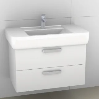 Artiqua 413 Waschtischunterschrank für Renova Plan 122186, 122187 Weiß Hochglanz, 413-WU2L-K66-7016- 413-WU2L-K66-7016-68