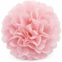 Creativery Pompon, Pompon 20cm Papier 1 Stück Hellrosa
