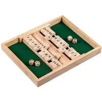 Philos Spiel, Shut the Box - 12er - für 1-2 Personen - mit Würfeln