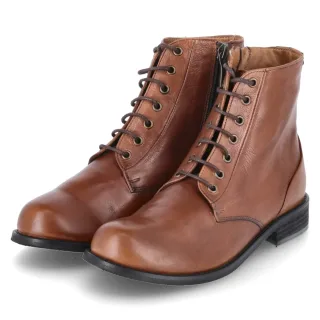 Everybody Schnürstiefeletten AZALEA - Gr. 36 - Braun - Glattleder