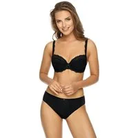 Viania Dirndl-BH 204463 (1-tlg) Leni Dekolleté Push-Up BH Cupschalen Schwarz
