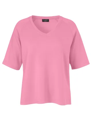 VIA APPIA DUE - Sweatshirt V-Ausschnitt 1/2 Arm pink - Gr. - 54