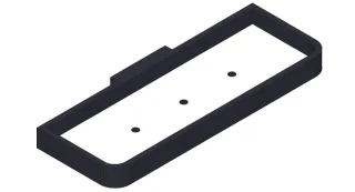 Giese Dusch Konsole schwarz matt mit Schichtstoff (HPL) in weiss, 30826-14 30826-14