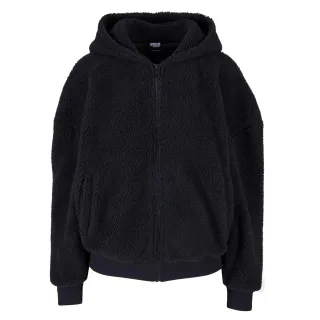 Urban Classics - Hoodie mit durchgehendem Reißverschluss für Damen (Schwarz)