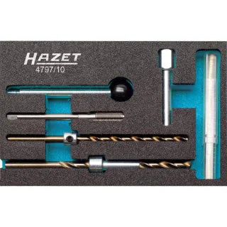 HAZET Gewinde-Reparatur Satz für Injektor-Befestigungsschraube 4797/10 - 10-teilig