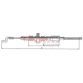 Metzger Handbremsseil hinten VW Transporter T4