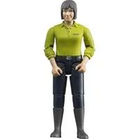 Figur Frau heller Hauttyp mit Hose, Spielfigur dunkelblau
