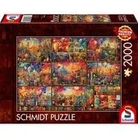 Genussvolle Auszeit: auf Reisen mit Büchern und Wein, Puzzle 2000 Teile