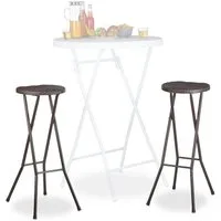 relaxdays Barhocker klappbar BASTIAN (2 St), braun