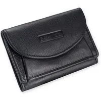 BRANCO Mini Geldbörse Kleine Geldbörse / Mini-Portemonnaie, Leder Schwarz, Branco 31105