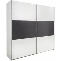 rauch Schwebetürenschrank Kleiderschrank Schrank Garderobe Wäscheschrank Schlafzimmer BORBA (Breiten 218/260 cm, Höhe 210 cm) optional mit Absetzung in Graumetallic MADE IN GERMANY