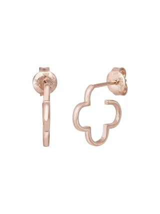 cai Creole 925 Sterling Silber rosé vergoldet Kleeblatt klein