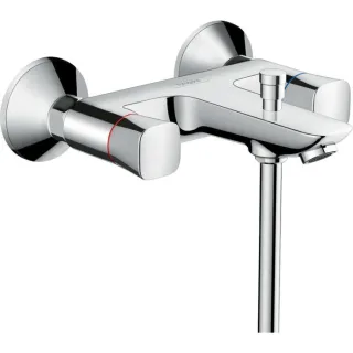hansgrohe Logis Wannenarmatur 71243000 Aufputz, chrom, 2 Griffarmatur