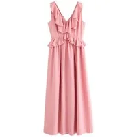 LAURA ASHLEY Midikleid Laura Ashley ärmelloses, gerüschtes Midikleid (1-tlg)